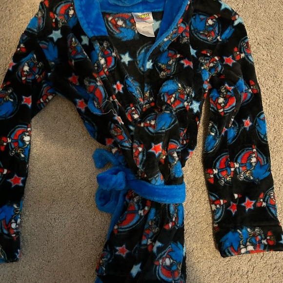 Sonic The Hedgehog | Pajamas | Sonic Kids Pajamas Robe Black And Blue ...